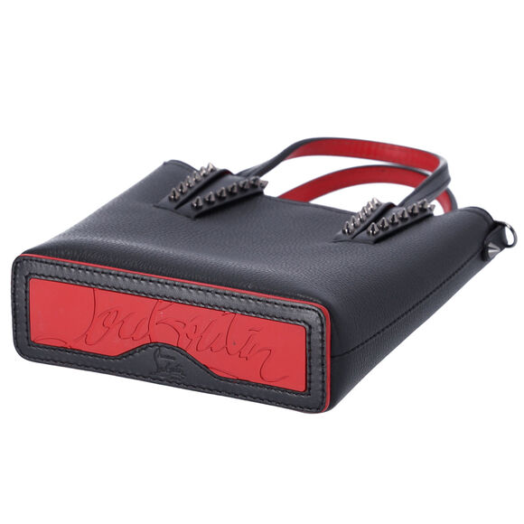 Christian Louboutin Cabata NS Mini Tote Crossbody Bag Black Leather - Picture 5 of 6